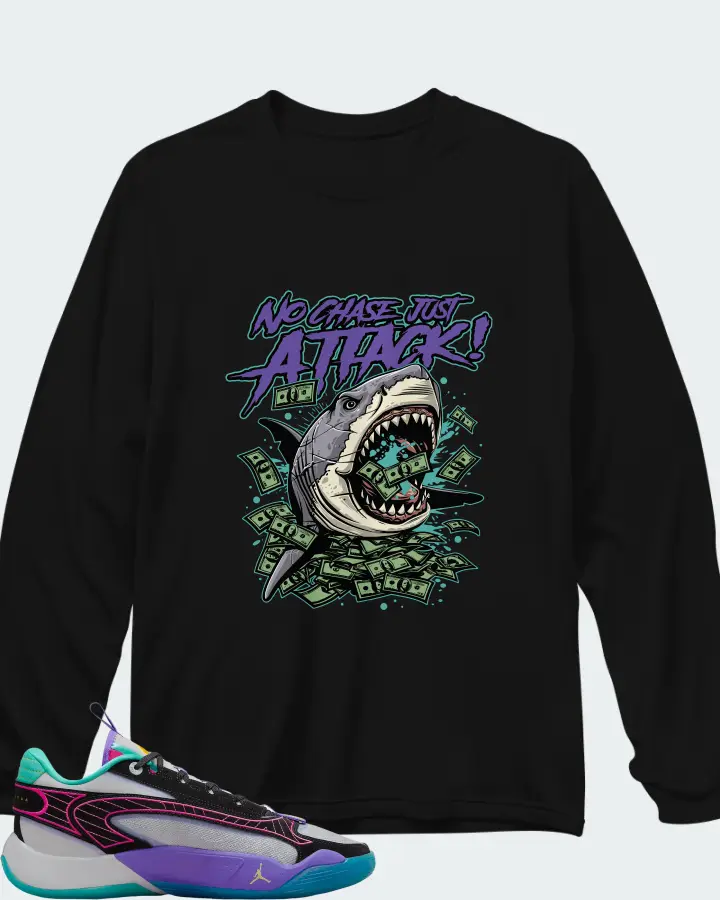 Jordan Luka 2 All-Star Wolf Grey Purple Pink Matching Long Sleeve T-Shirt