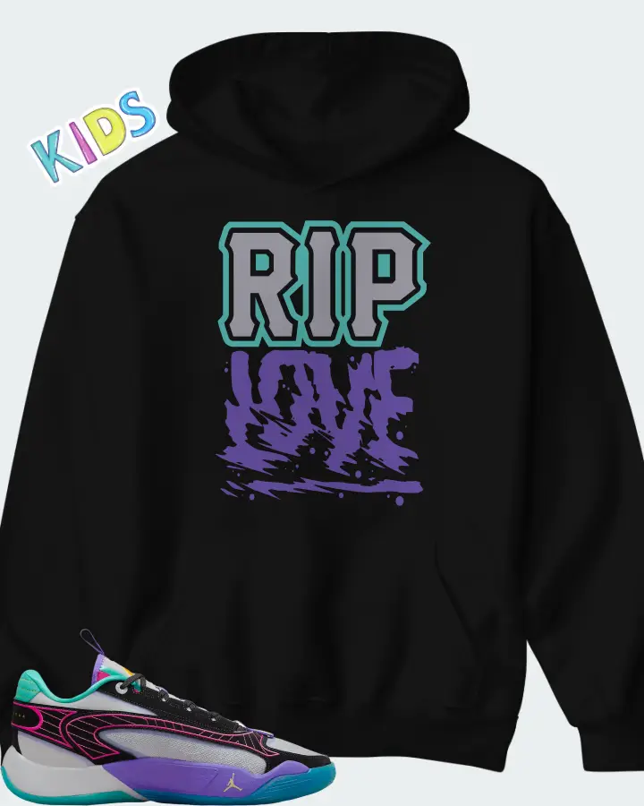 Jordan Luka 2 All-Star Wolf Grey Purple Pink Matching Kid's Hoodie