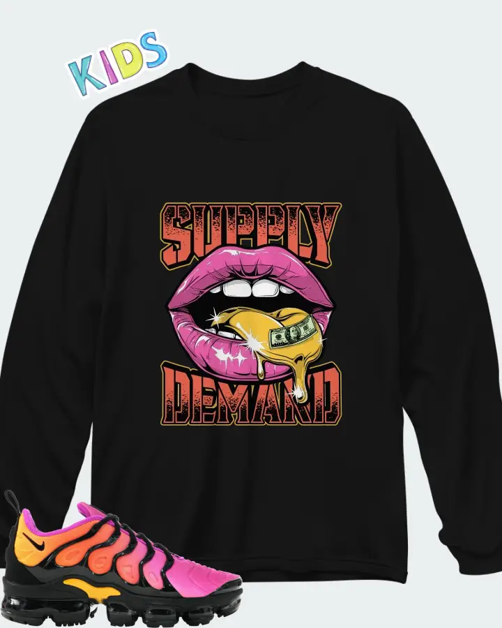 Nike Air VaporMax Plus Sherbet (Women's) Matching Kid's Long Sleeve T-Shirt