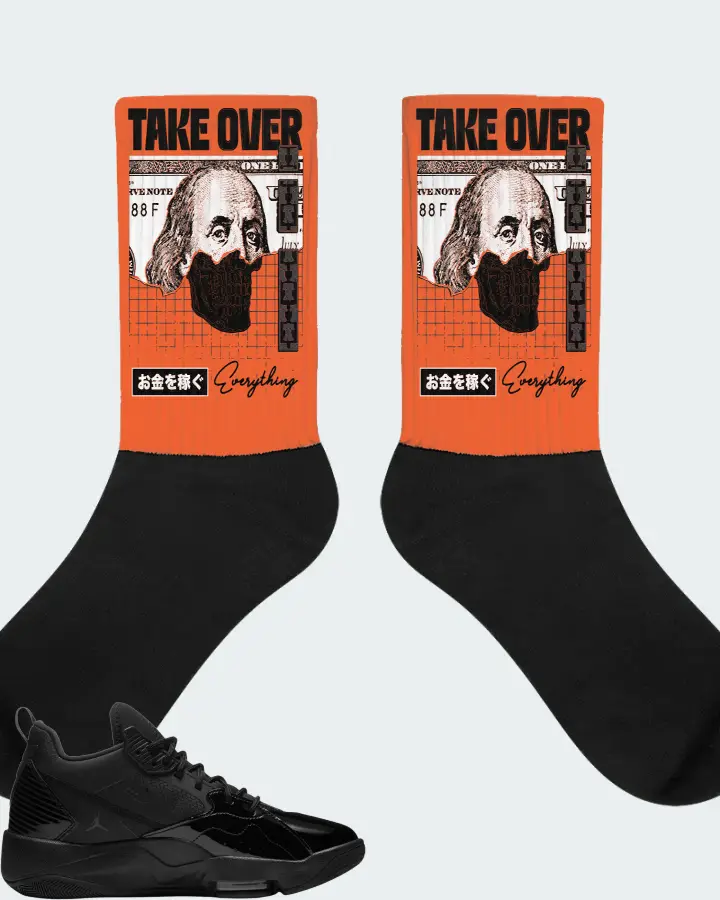 Jordan Zoom 92 Sneaker Matching Orange Socks - Take Over