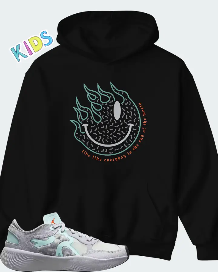 Jordan Delta 3 Low Wolf Grey Glacier Blue Matching Kid's Hoodie