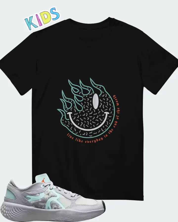 Jordan Delta 3 Low Wolf Grey Glacier Blue Matching Kid's T-Shirt