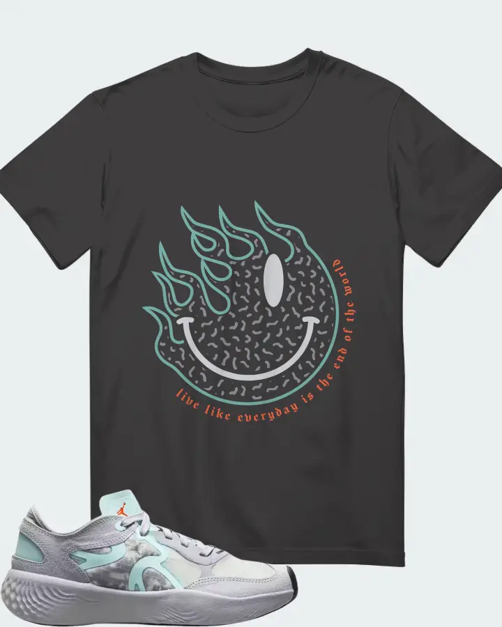 Jordan Delta 3 Low Wolf Grey Glacier Blue Matching T-Shirt