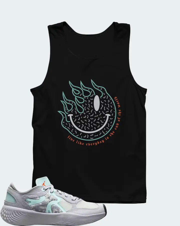 Jordan Delta 3 Low Wolf Grey Glacier Blue Matching Tank Top