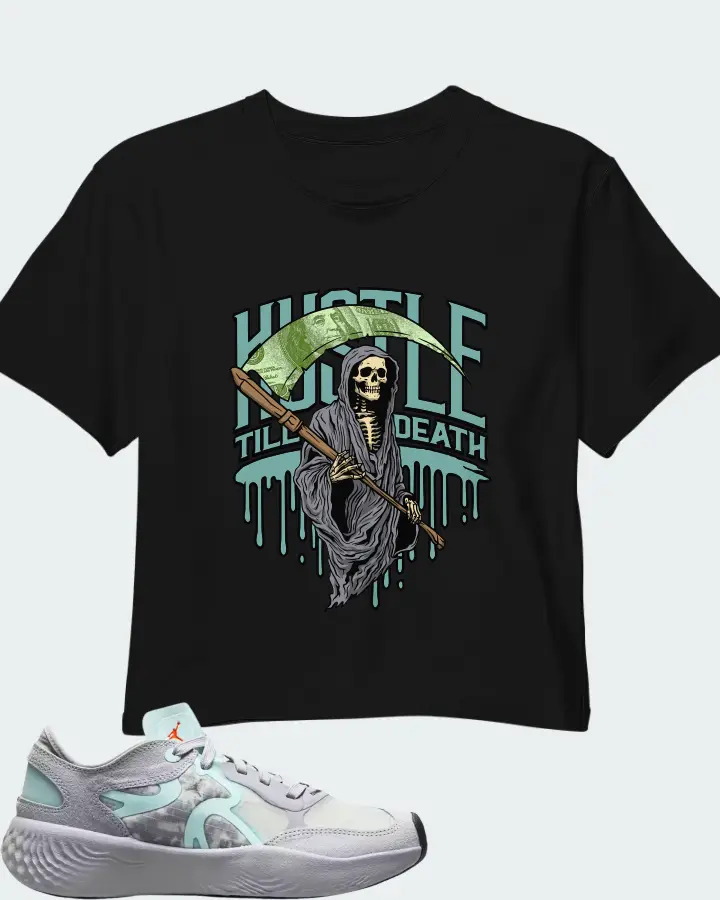 Jordan Delta 3 Low Wolf Grey Glacier Blue Matching Crop Top