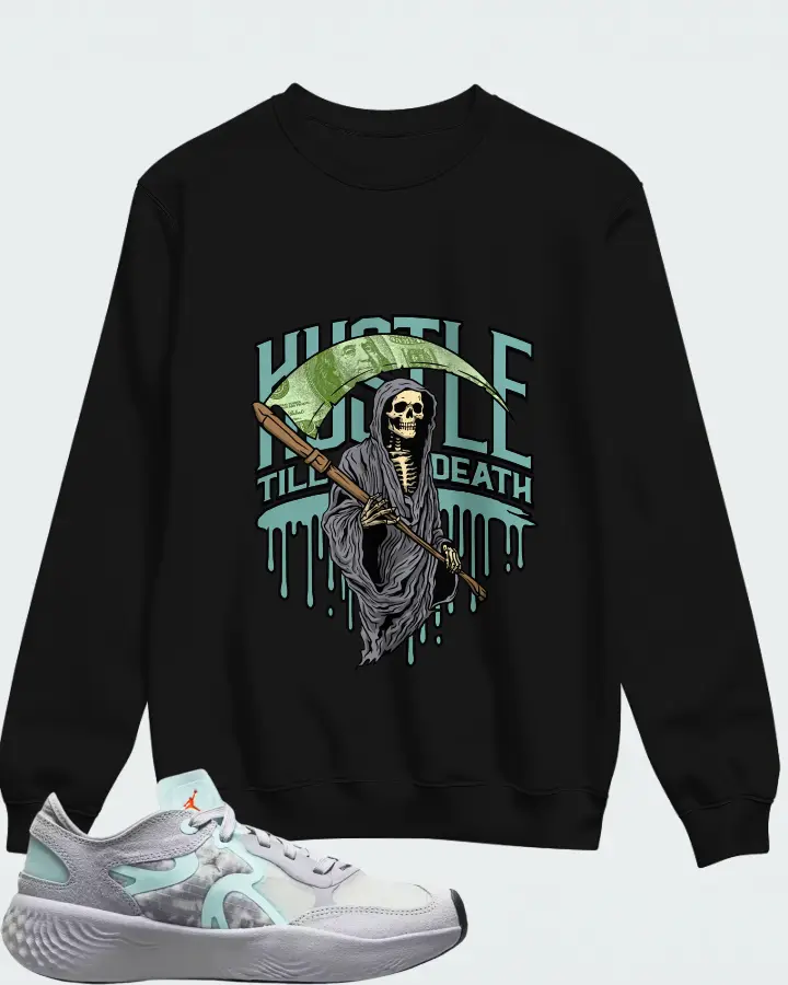 Jordan Delta 3 Low Wolf Grey Glacier Blue Matching Sweatshirt