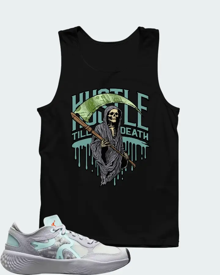 Jordan Delta 3 Low Wolf Grey Glacier Blue Matching Tank Top