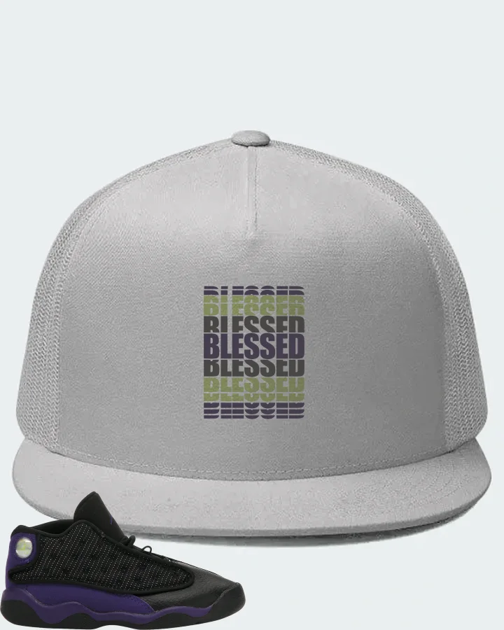 Jordan 13 Retro Sneaker Matching White Hat - BLESSED Many Times