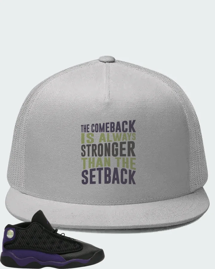 Jordan 13 Retro Sneaker Matching White Hat - The Comeback