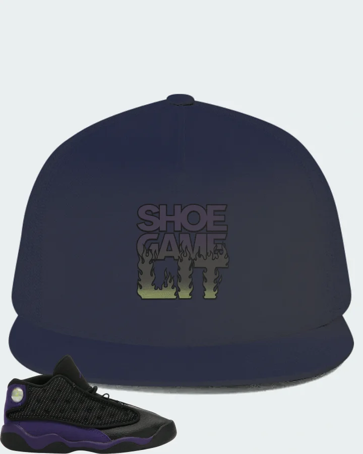 Jordan 13 Retro Sneaker Matching Navy Hat - Shoe Game Lit Refreshed