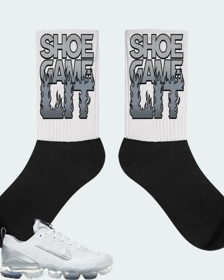 Nike Air VaporMax Flyknit 3 Sneaker Matching White Socks - Shoe Game Lit Refreshed