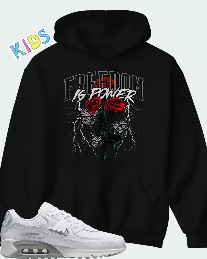 Nike Air Max 90 White Grey Jewel Matching Kid's Hoodie