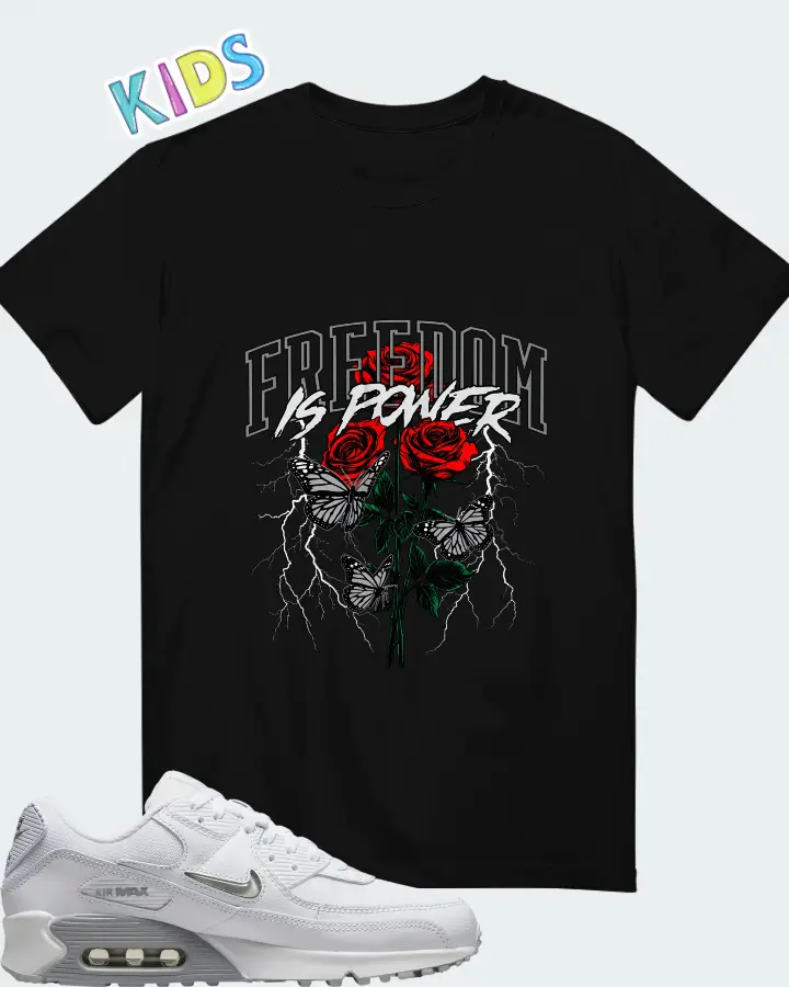 Nike Air Max 90 White Grey Jewel Matching Kid's T-Shirt