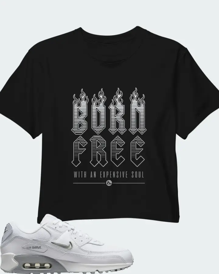 Nike Air Max 90 White Grey Jewel Matching Crop Top