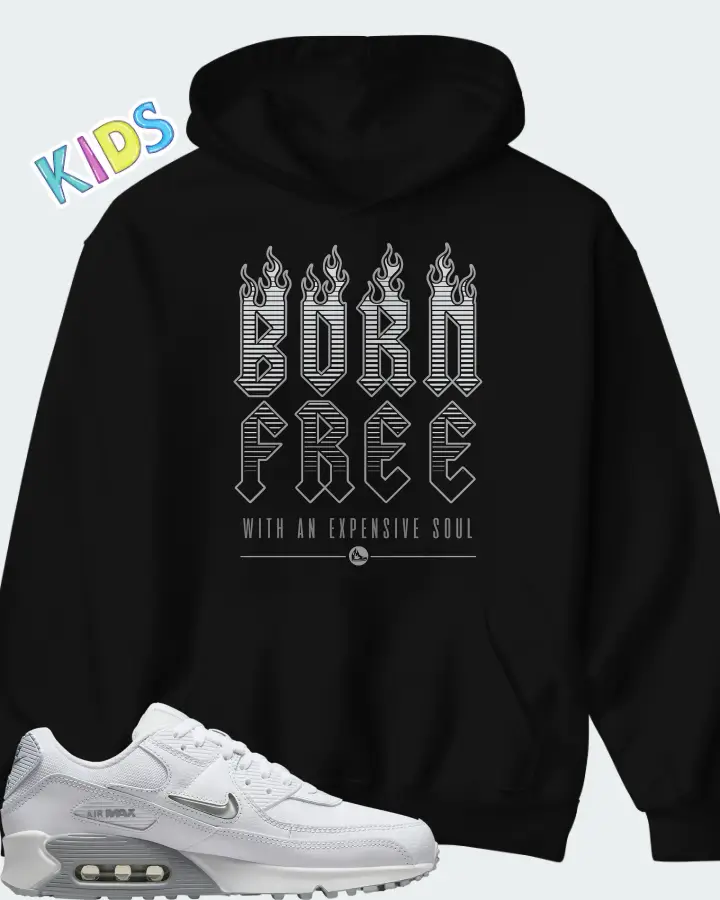 Nike Air Max 90 White Grey Jewel Matching Kid's Hoodie