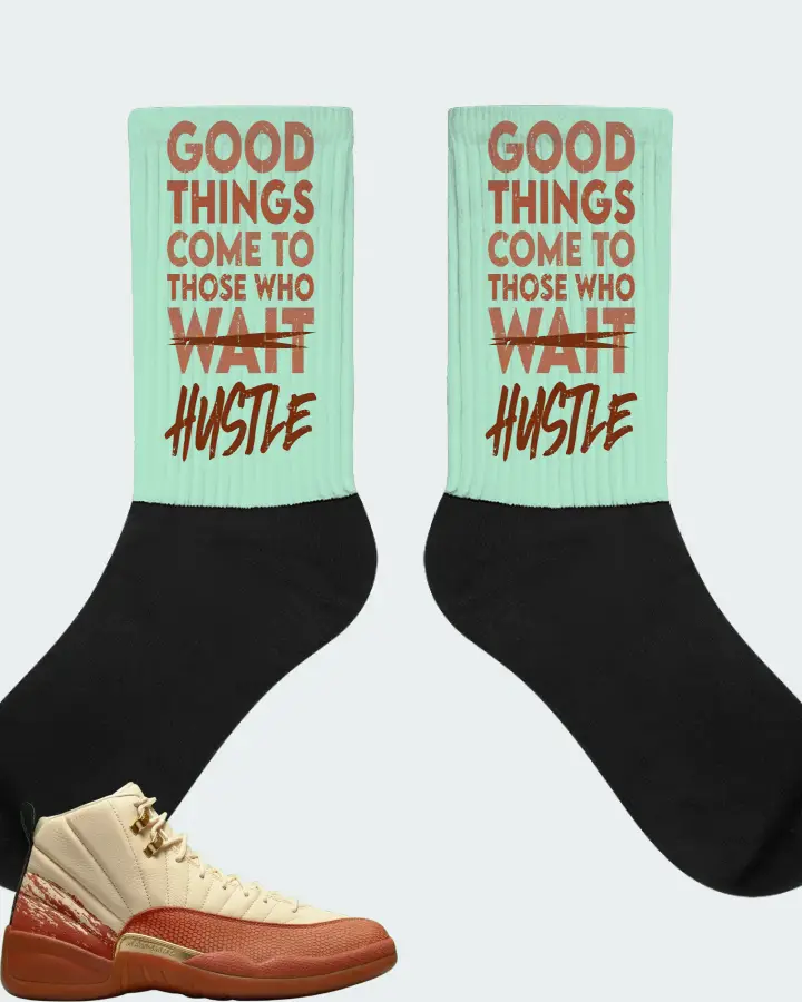 Jordan 12 Retro Sneaker Matching Mint Socks - Good Things Come