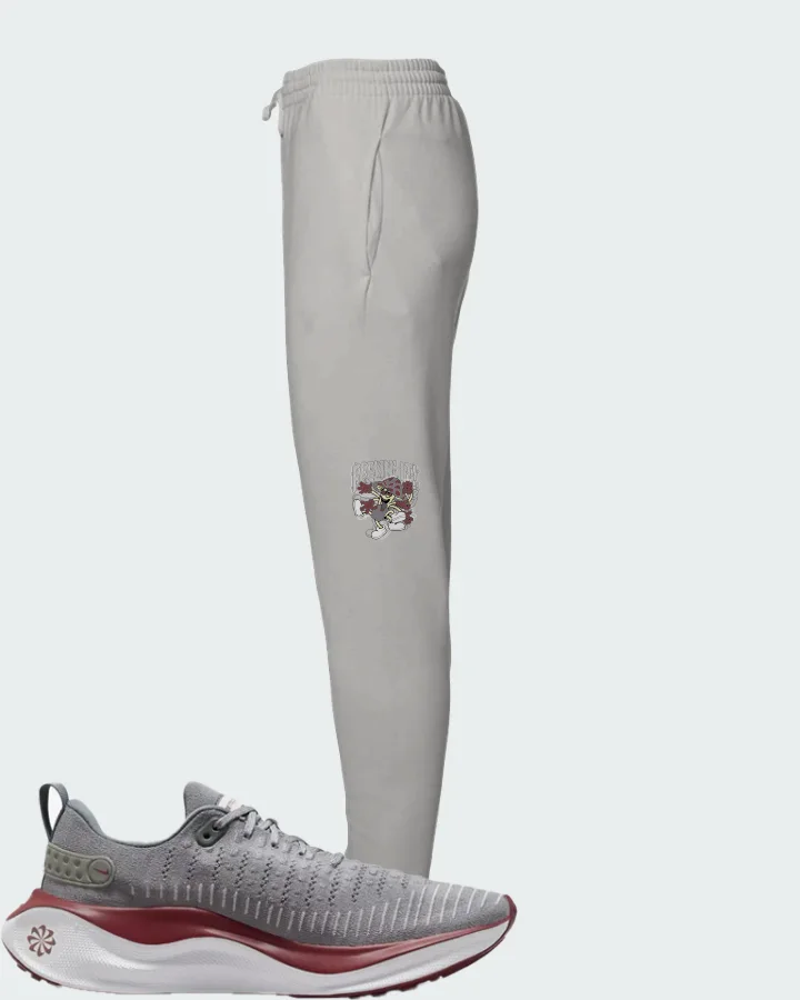 Nike InfinityRN 4 Cool Grey Team Maroon Matching Joggers