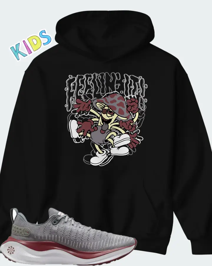 Nike InfinityRN 4 Cool Grey Team Maroon Matching Kid's Hoodie