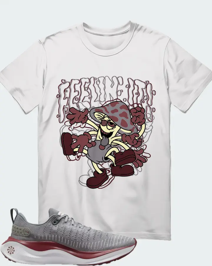 Nike InfinityRN 4 Cool Grey Team Maroon Matching T-Shirt