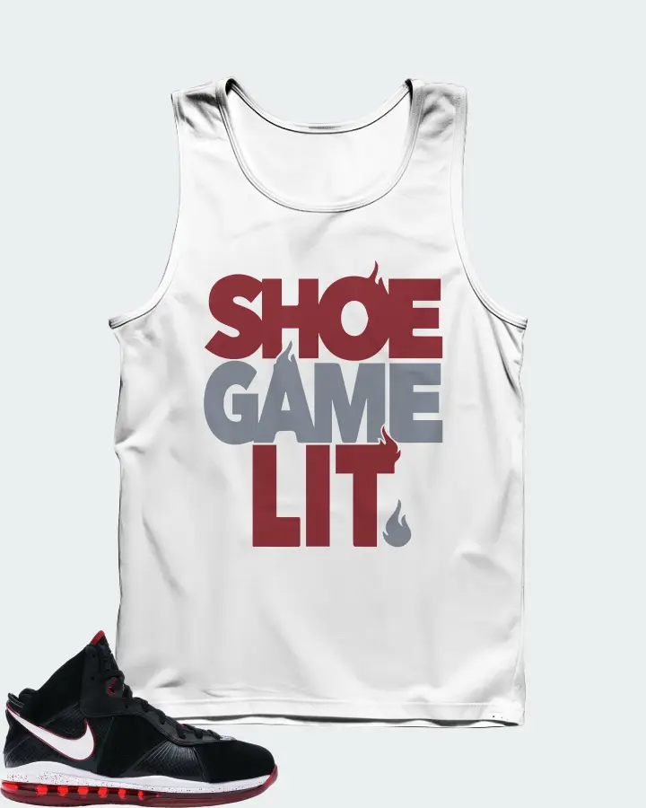 Nike LeBron 8 Sneaker Matching White Tank Top - Shoe Game Lit Classic