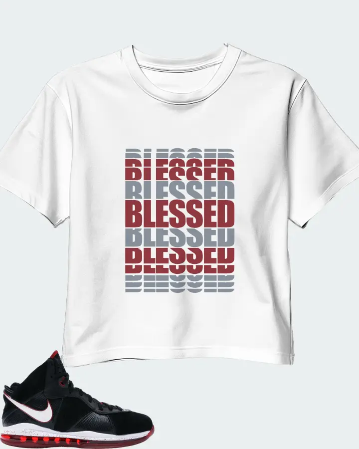 Nike LeBron 8 Sneaker Matching White Crop Top - BLESSED Many Times