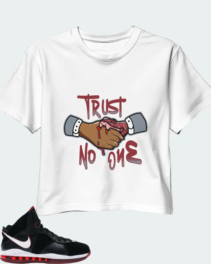 Nike LeBron 8 Sneaker Matching White Crop Top - Trust No One
