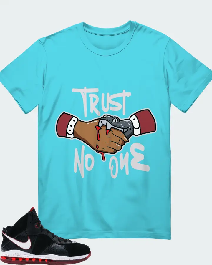 Nike LeBron 8 Sneaker Matching Turquoise T-Shirt - Trust No One