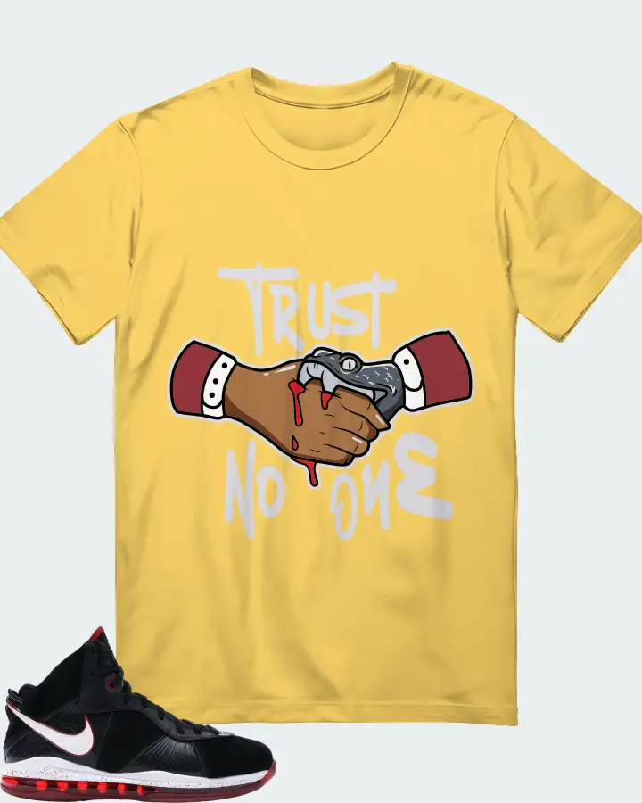 Nike LeBron 8 Sneaker Matching Yellow T-Shirt - Trust No One