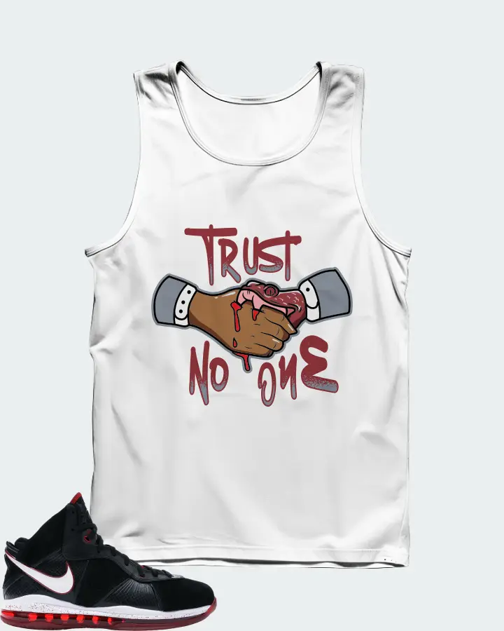 Nike LeBron 8 Sneaker Matching White Tank Top - Trust No One