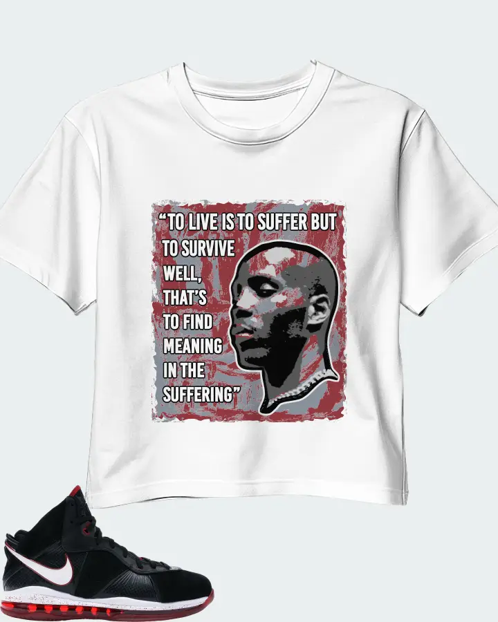 Nike LeBron 8 Sneaker Matching White Crop Top - DMX Suffer Quote