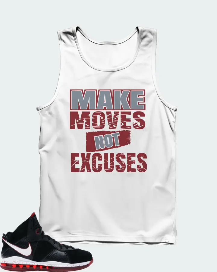 Nike LeBron 8 Sneaker Matching White Tank Top - Make Moves Not Excuses