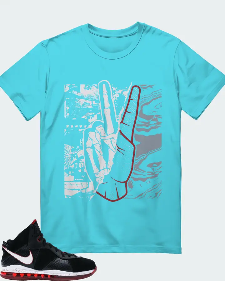 Nike LeBron 8 Sneaker Matching Turquoise T-Shirt - Peace of mind