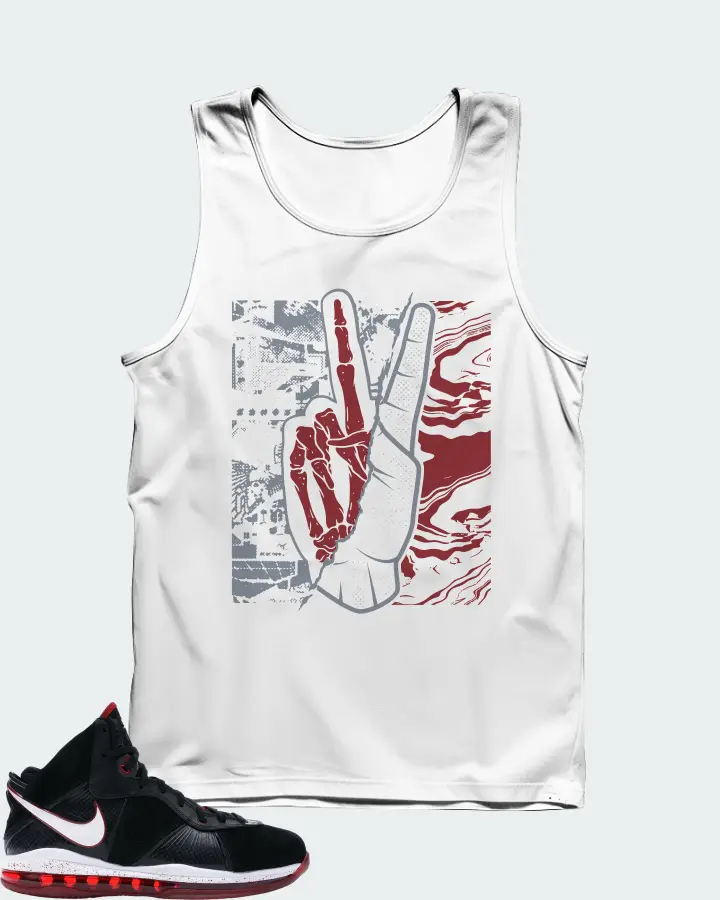 Nike LeBron 8 Sneaker Matching White Tank Top - Peace of mind