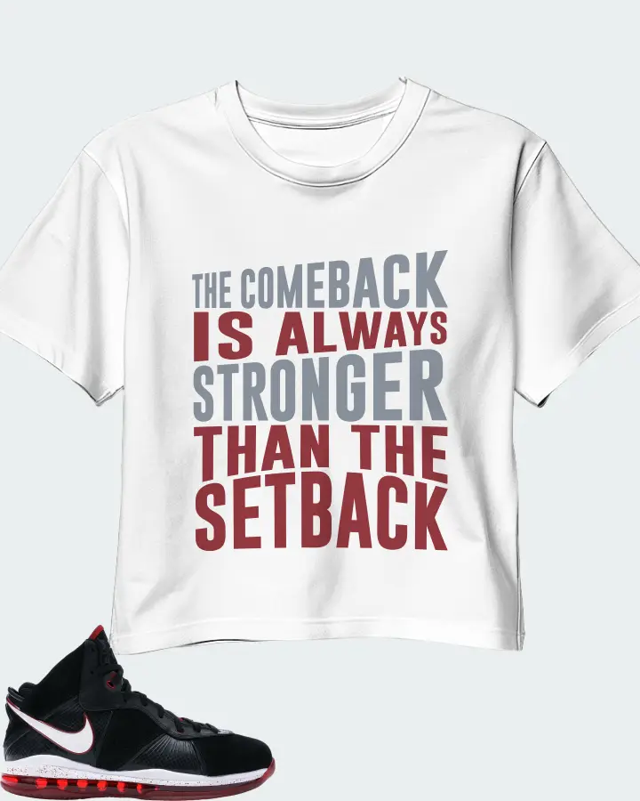 Nike LeBron 8 Sneaker Matching White Crop Top - The Comeback