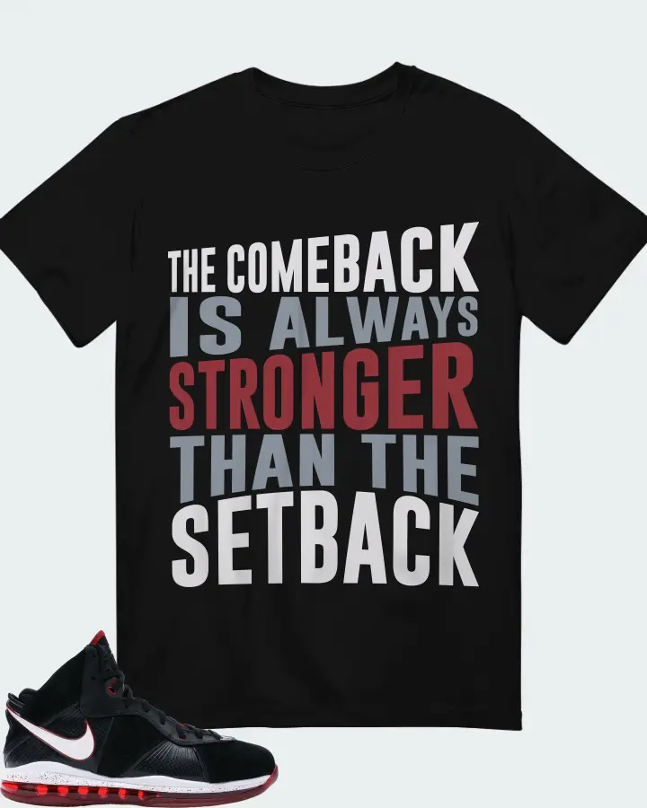 Nike LeBron 8 Sneaker Matching Black T-Shirt - The Comeback