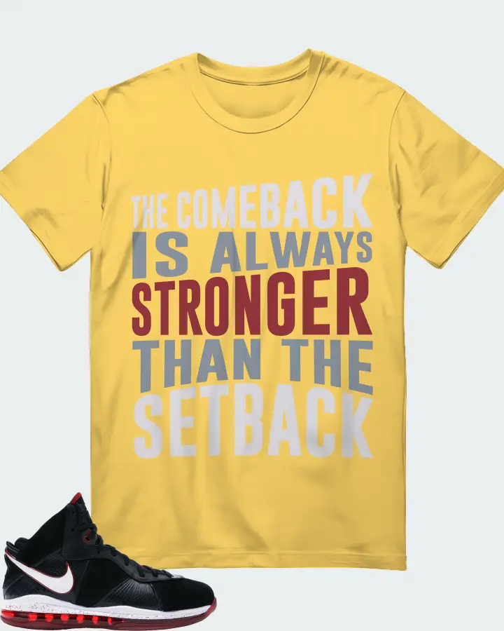 Nike LeBron 8 Sneaker Matching Yellow T-Shirt - The Comeback