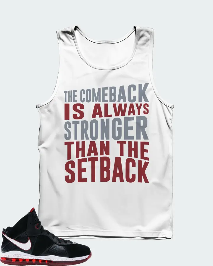 Nike LeBron 8 Sneaker Matching White Tank Top - The Comeback