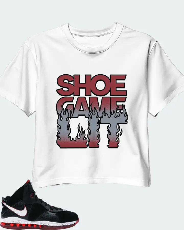 Nike LeBron 8 Sneaker Matching White Crop Top - Shoe Game Lit Refreshed