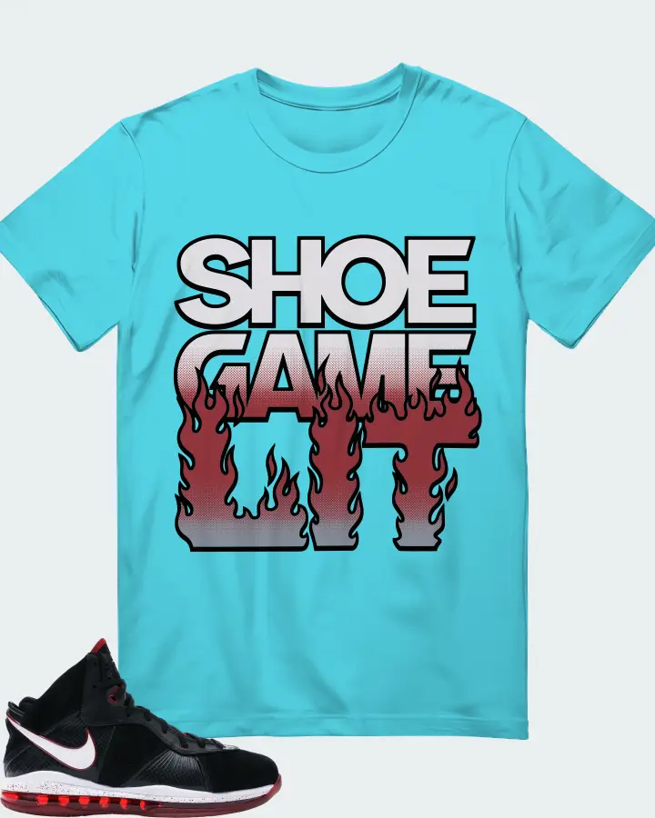 Nike LeBron 8 Sneaker Matching Turquoise T-Shirt - Shoe Game Lit Refreshed