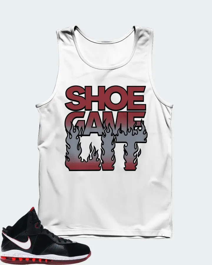 Nike LeBron 8 Sneaker Matching White Tank Top - Shoe Game Lit Refreshed