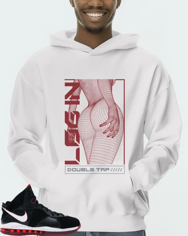 Nike LeBron 8 Sneaker Matching White Hoodie (LOGIN) - View 2