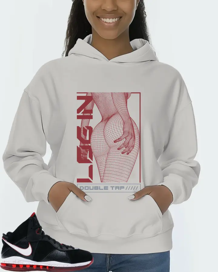 Nike LeBron 8 Sneaker Matching Grey Hoodie (LOGIN) - View 3