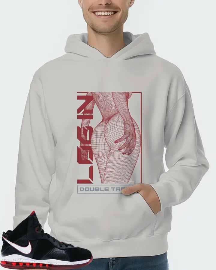 Nike LeBron 8 Sneaker Matching Grey Hoodie (LOGIN) - View 4
