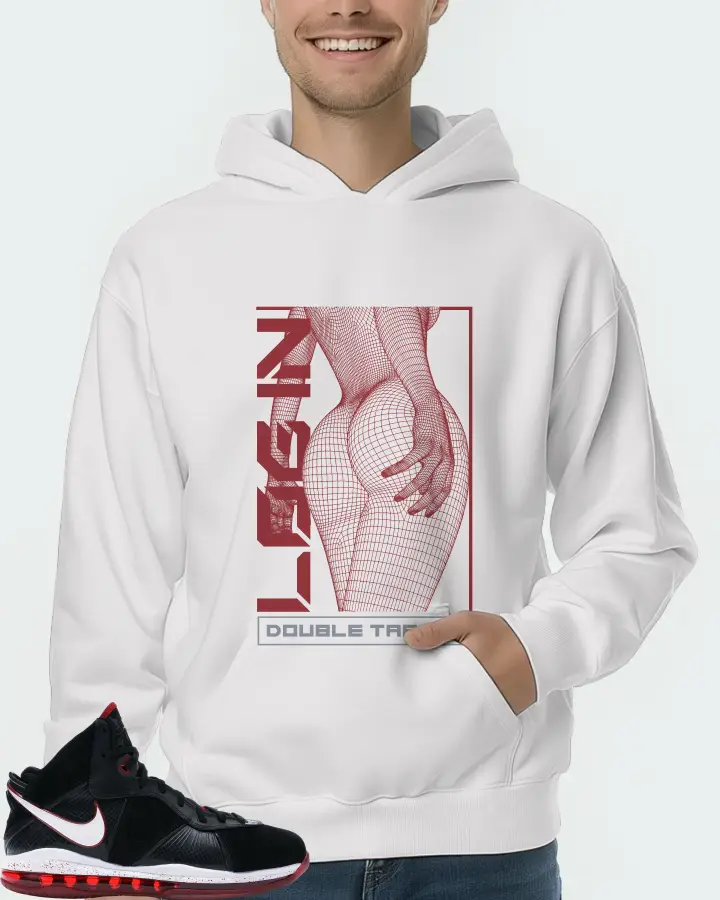 Nike LeBron 8 Sneaker Matching White Hoodie (LOGIN) - View 4