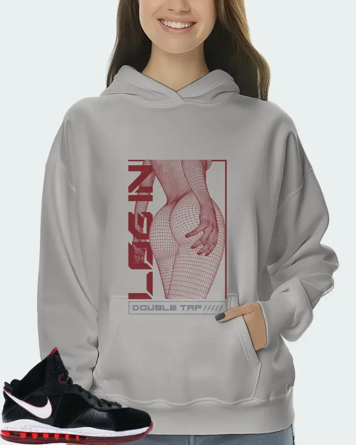 Nike LeBron 8 Sneaker Matching Grey Hoodie (LOGIN) - View 5
