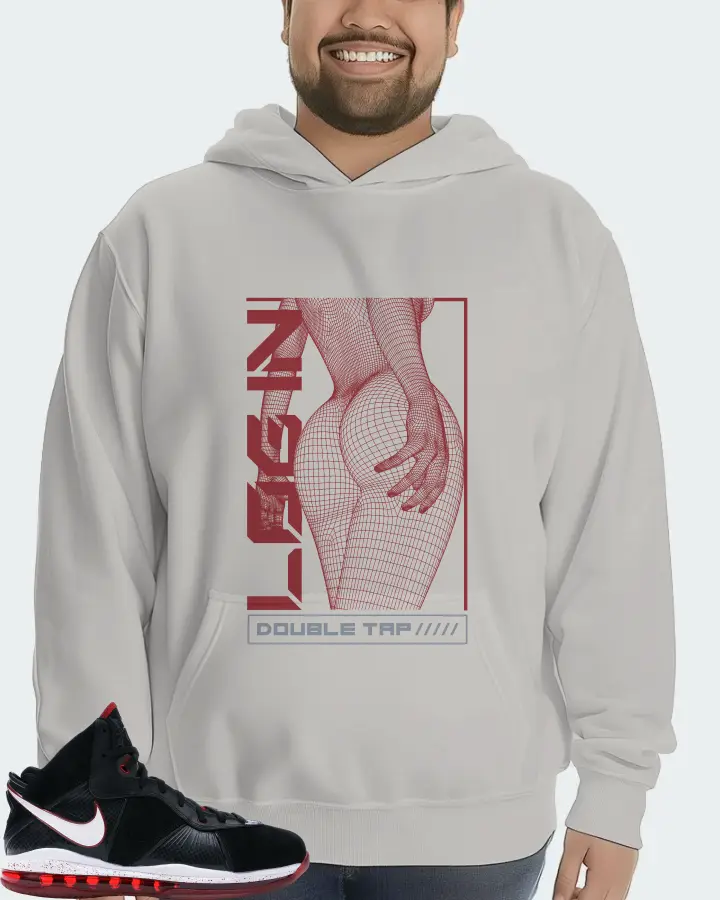 Nike LeBron 8 Sneaker Matching Grey Hoodie (LOGIN) - View 6