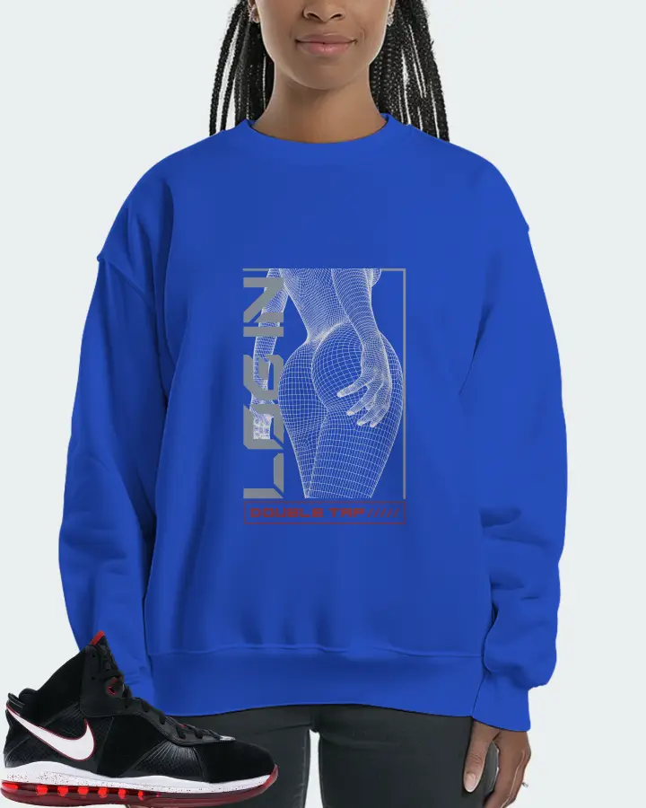 Nike LeBron 8 Sneaker Matching Royal Blue Sweatshirt (LOGIN) - View 3