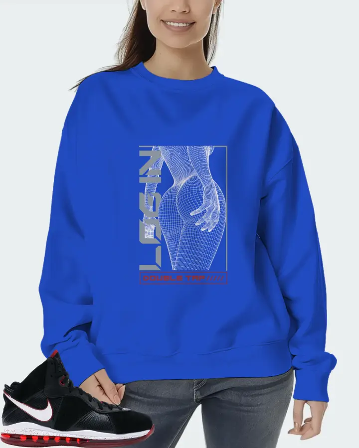 Nike LeBron 8 Sneaker Matching Royal Blue Sweatshirt (LOGIN) - View 5