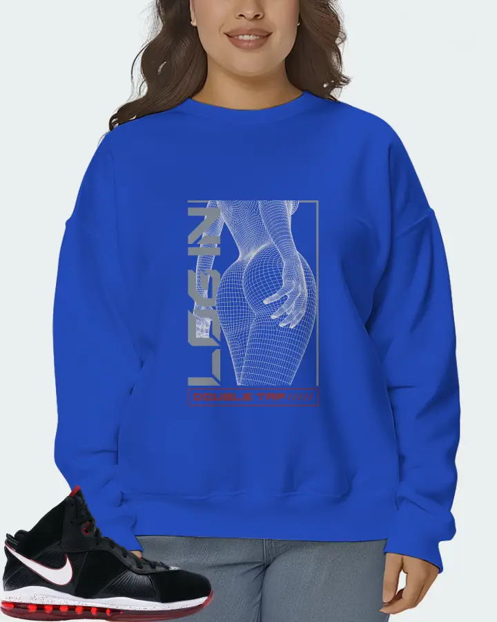 Nike LeBron 8 Sneaker Matching Royal Blue Sweatshirt (LOGIN) - View 7