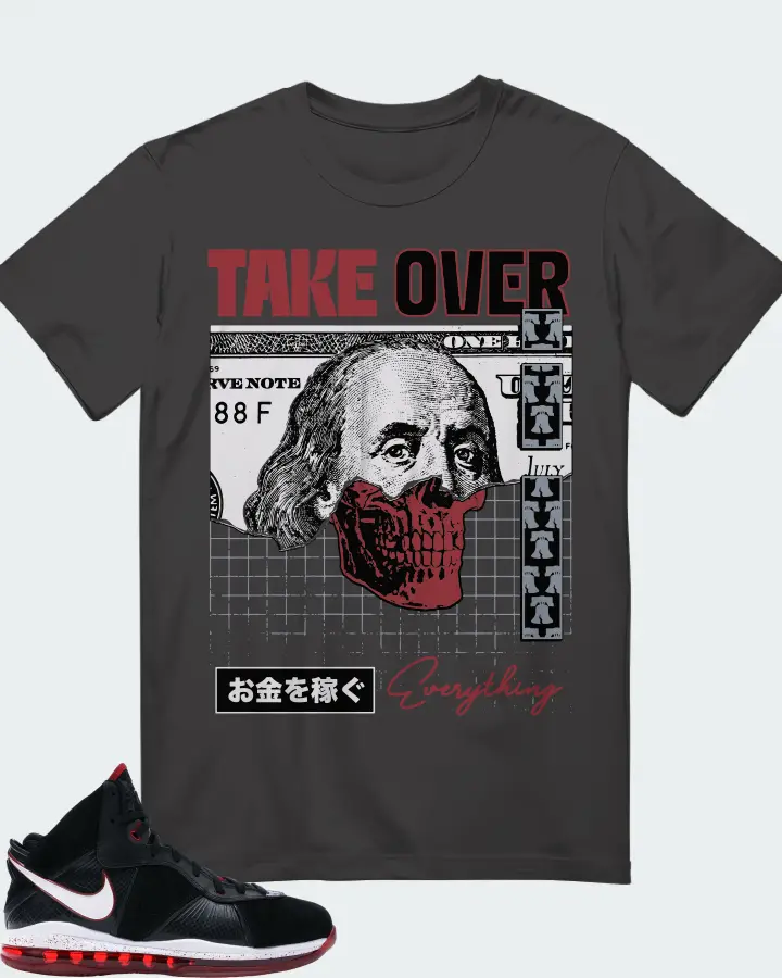 Nike LeBron 8 Sneaker Matching Dark Grey Gildan T-Shirt - Take Over